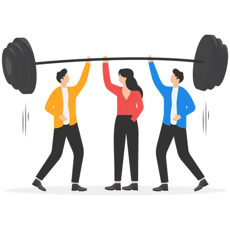 Teamwork Cooperation Success In Business Concepts Flat Vector Illustration Illustration