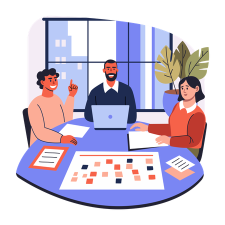 Team working on Event Planning  Illustration