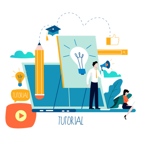 Team working on marketing idea  일러스트레이션
