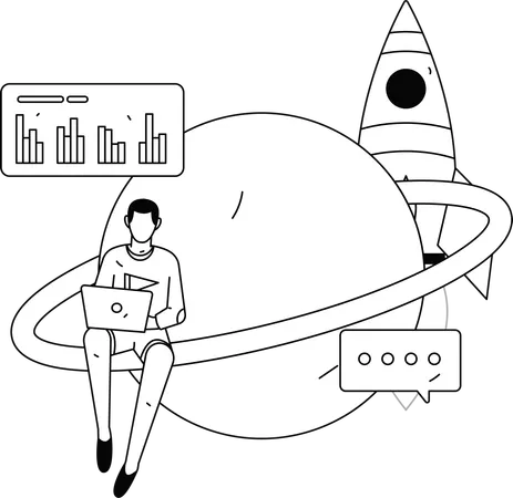Team working on project planning  Illustration