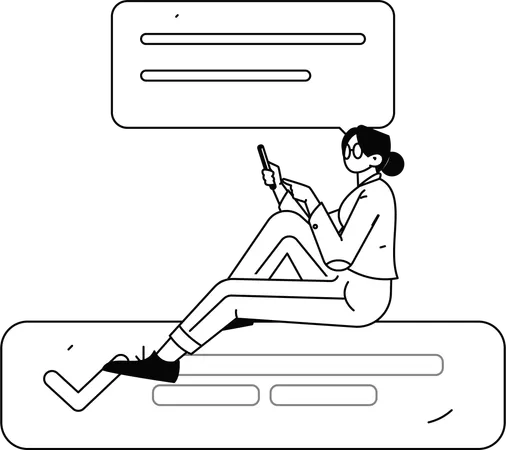 ウェブサイトのデザインに取り組んでいるチーム  イラスト