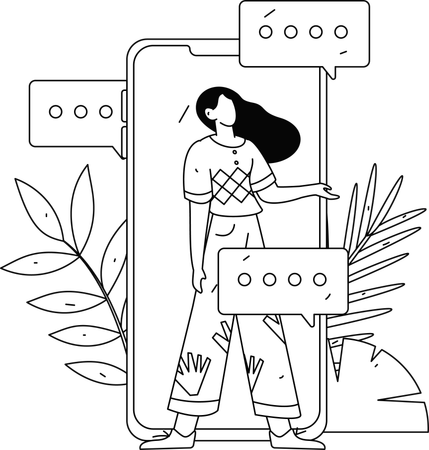 ウェブサイトのデザインに取り組んでいるチーム  イラスト