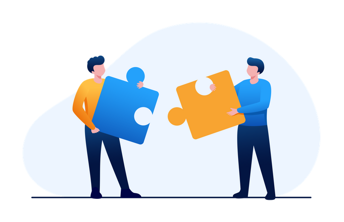 Team Working Together  Illustration