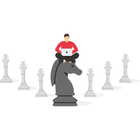 Team zum Erfolg führen  Illustration