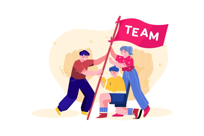 Teambildung  Illustration
