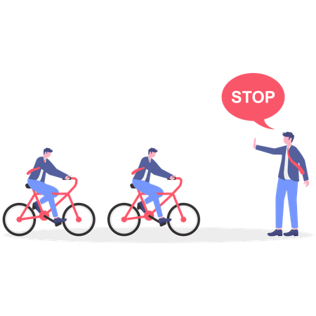 Teamleiter Stoping Cycling Team  Illustration