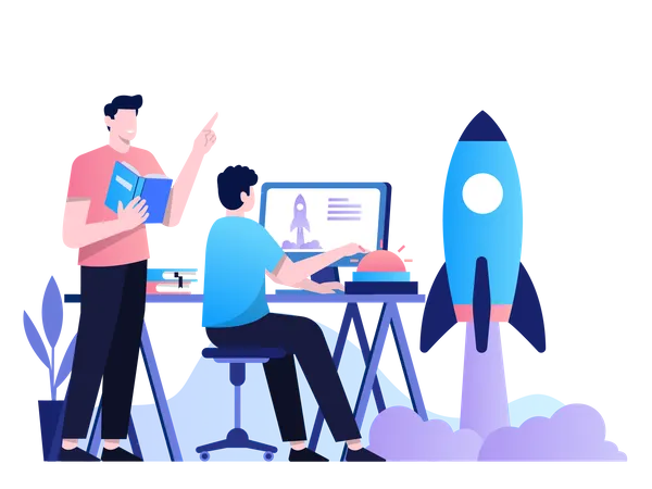 Teamplanung Startup-Idee  Illustration