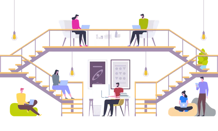Teamwork Concept And Social Network Networking People And Human Communication Set Communication Systems And Digital Technologies Men And Women Talk Flat Style Vector Illustration Illustration