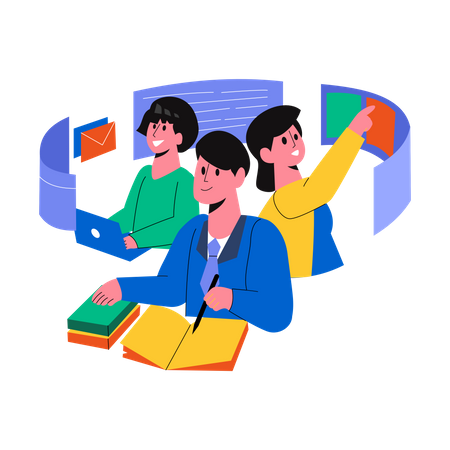 Teamwork and Collaboration  Illustration