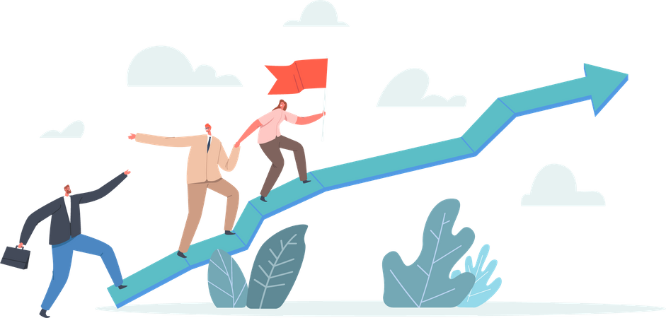 Teamwork and Leadership Illustration