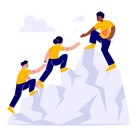 Teamwork becomes stronger together  Illustration