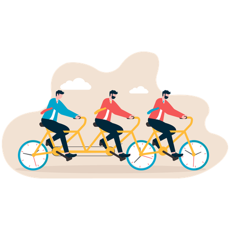 Teamarbeit bringt Geld  Illustration