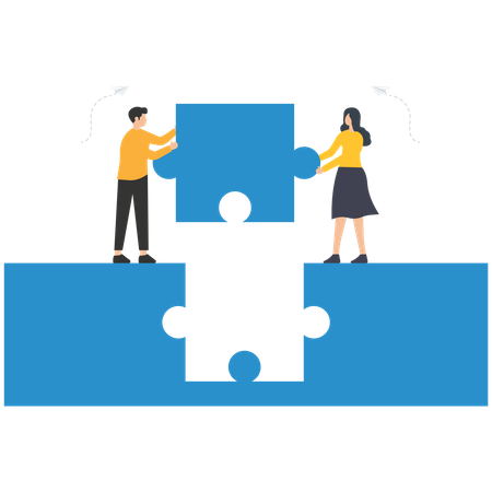 Teamwork cooperation Illustration