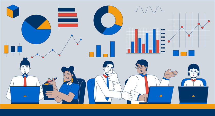 Teamwork data analytics  Illustration