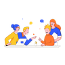 teamwork discussion illustration free download