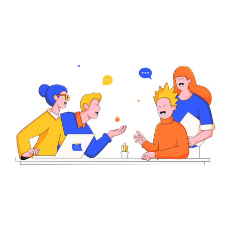 Teamwork discussion  Illustration