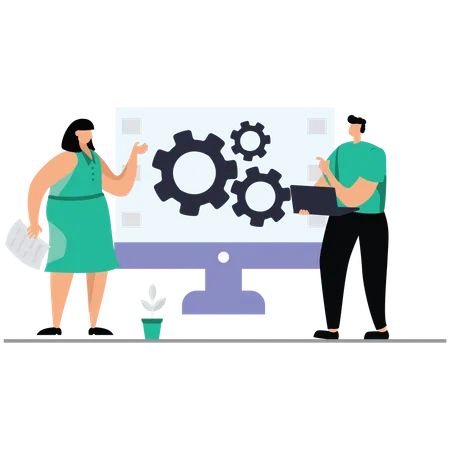 Teamwork project discussion  Illustration