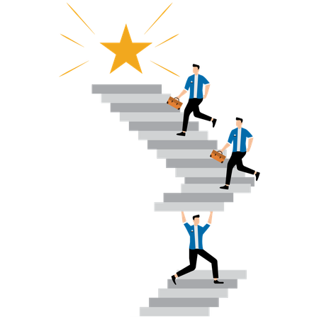 Teamwork to solve problem  Illustration