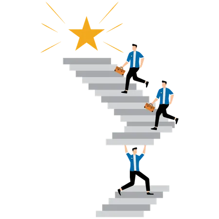 Teamwork to solve problem  Illustration