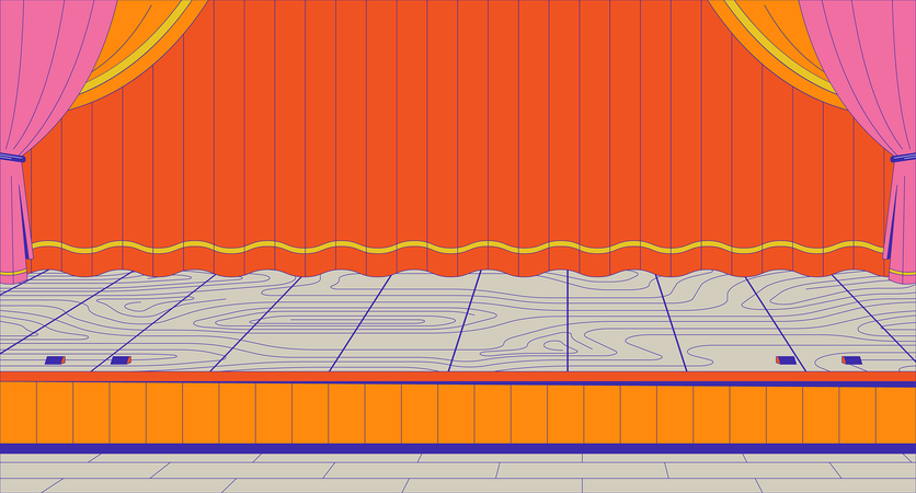 Palco de teatro do ensino médio  Ilustração