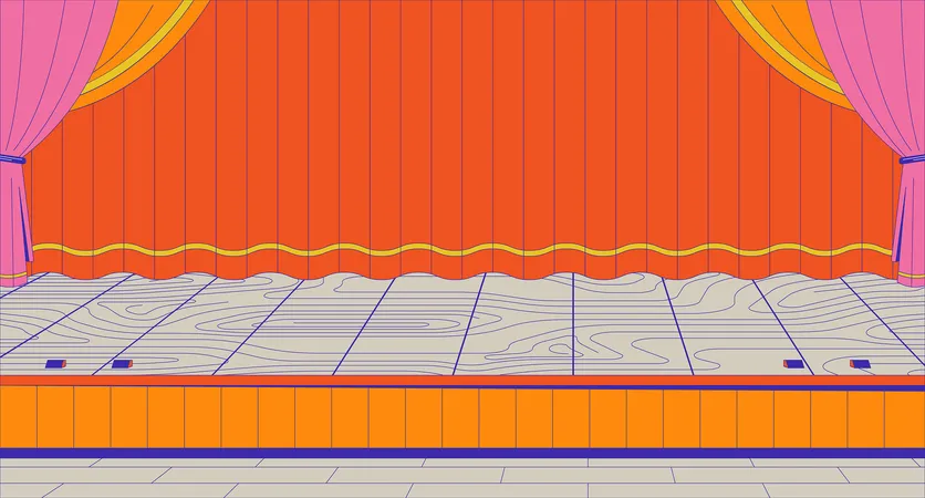 Palco de teatro do ensino médio  Ilustração
