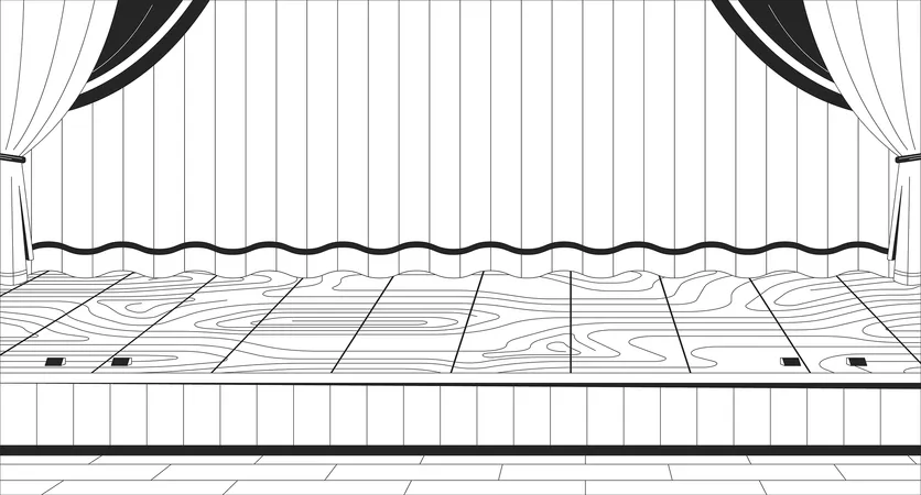 Palco de teatro do ensino médio  Ilustração