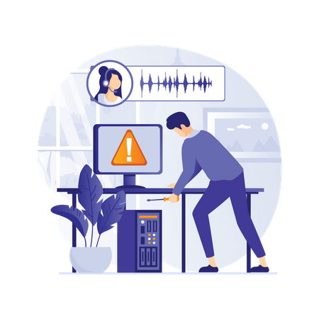 Tech Customer support  イラスト