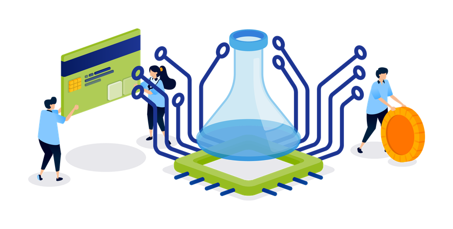 Tech Experiments in Finance Using Chip and Network Integration for Smarter Financial Systems Illustration