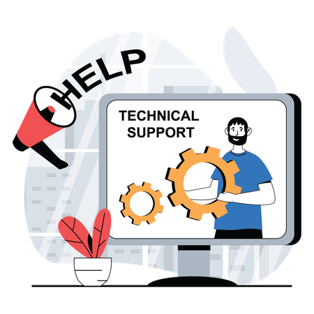 Tech support  イラスト