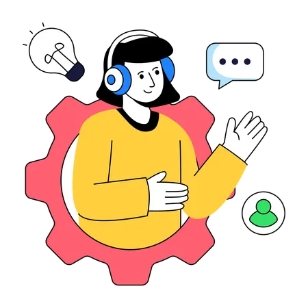 Technical Support provides customer care  Illustration