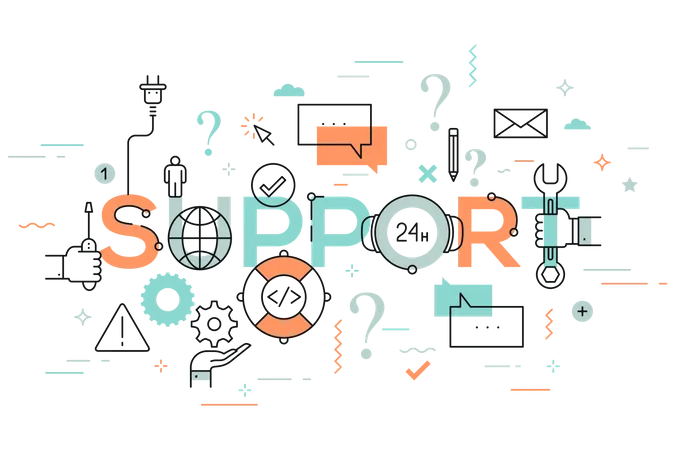 Technical support service Illustration