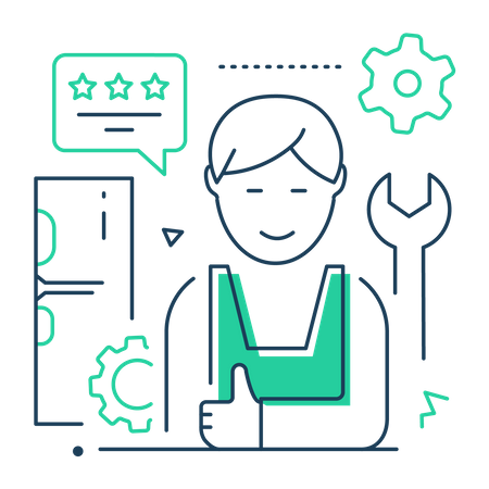 Technical support service Illustration