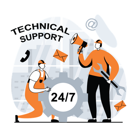 Technical Support Service Illustration