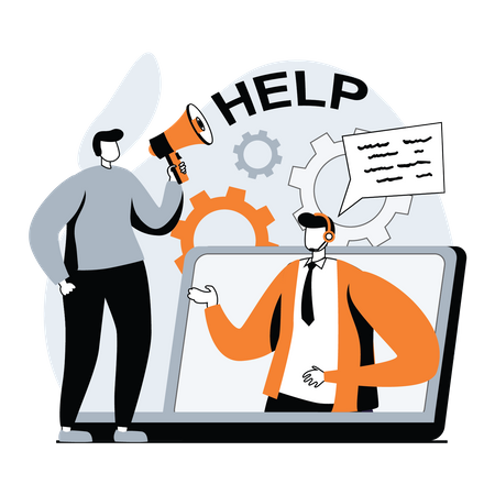 Technical Support Service Illustration
