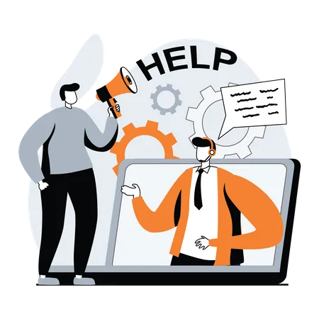 Technical Support Service  Illustration