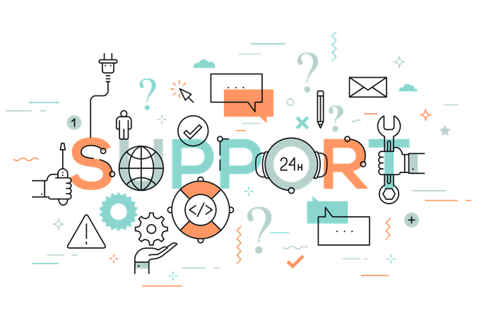 Technical support service  Illustration