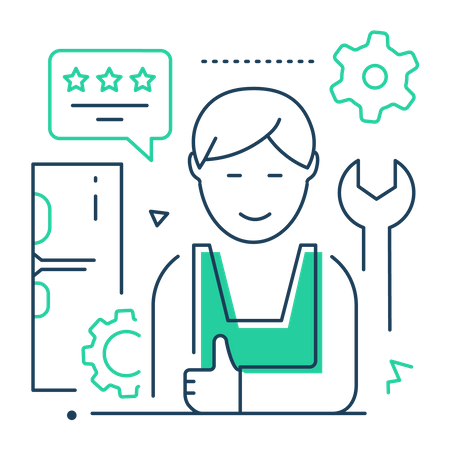 Technical support service  イラスト