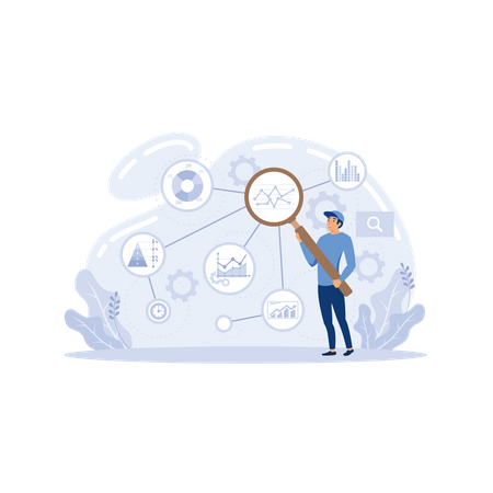 Technischer Händler analysiert Aktien  Illustration