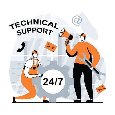 Technischer Support  Illustration