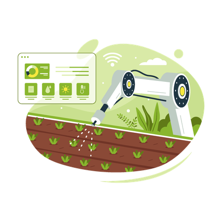 Technologie agricole et agricole intelligente  Illustration