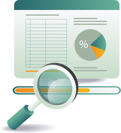 Écran de données d'analyse technologique  Illustration