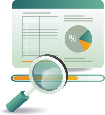 Écran de données d'analyse technologique  Illustration