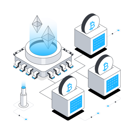 Technologie Bitcoin  Illustration