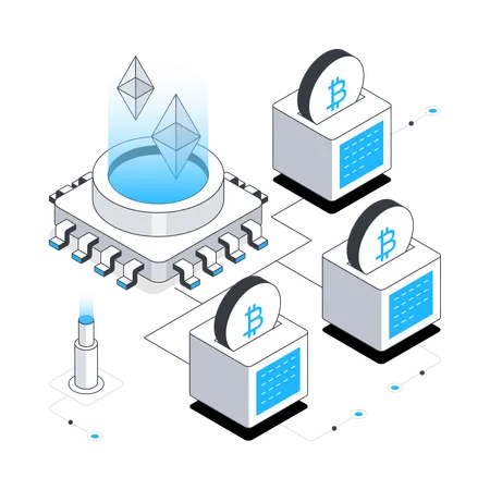 Technologie Bitcoin  Illustration