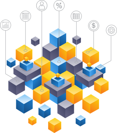 Technologie Blockchain  Illustration