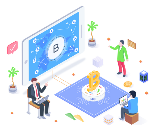 Technologie Blockchain  Illustration