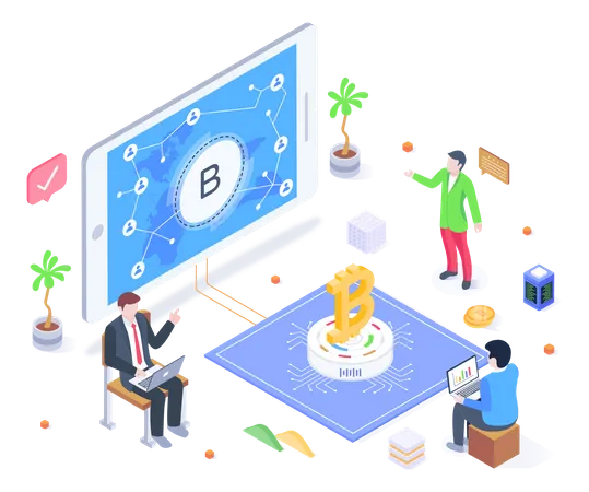 Technologie Blockchain  Illustration