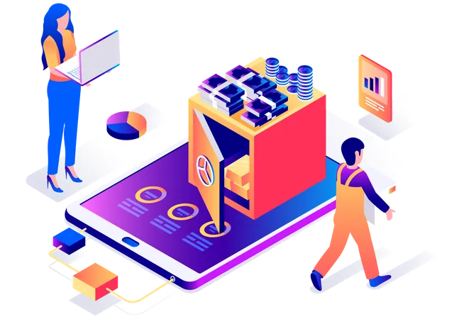 Technologie Blockchain  Illustration