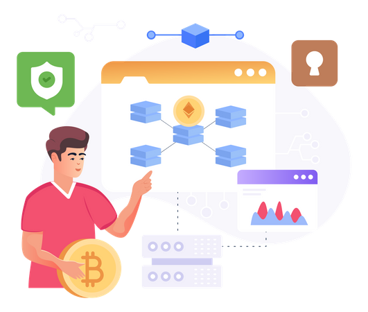 Technologie Blockchain  Illustration