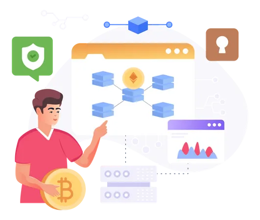 Technologie Blockchain  Illustration